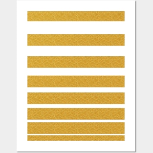 Gold Foil Stripes on White iPhone Wallet Posters and Art